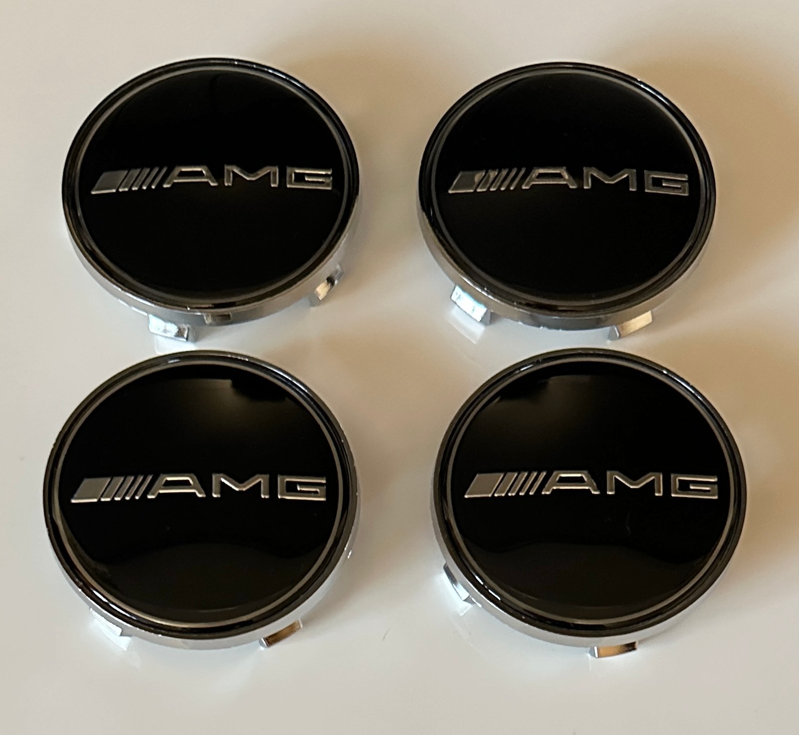4 pcs (Set) 68mm - 2.68inch Black AMG Wheel Center Hub Caps