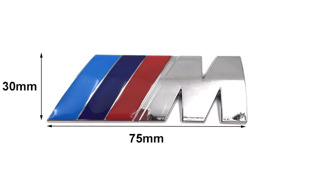 1 pcs Silver Glossy BMW M Performance Emblem Sticker Metal - Image 3