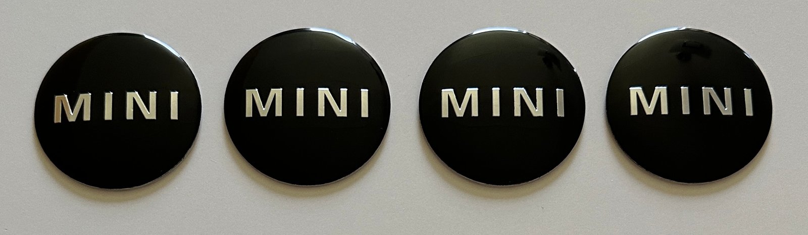 4 pcs (Set) 50mm - 1.97inch Black Mini Cooper Wheel Center Hub Caps Stickers - Image 4