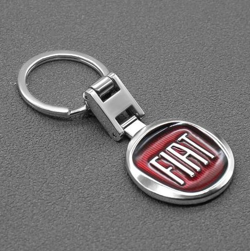 1 pcs High Quality Red FIAT Metal Keychain - Image 2