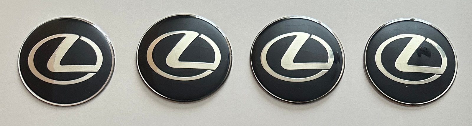 4 pcs (Set) 65mm - 2.56inch Black Lexus Wheel Center Hub Caps Stickers - Image 4