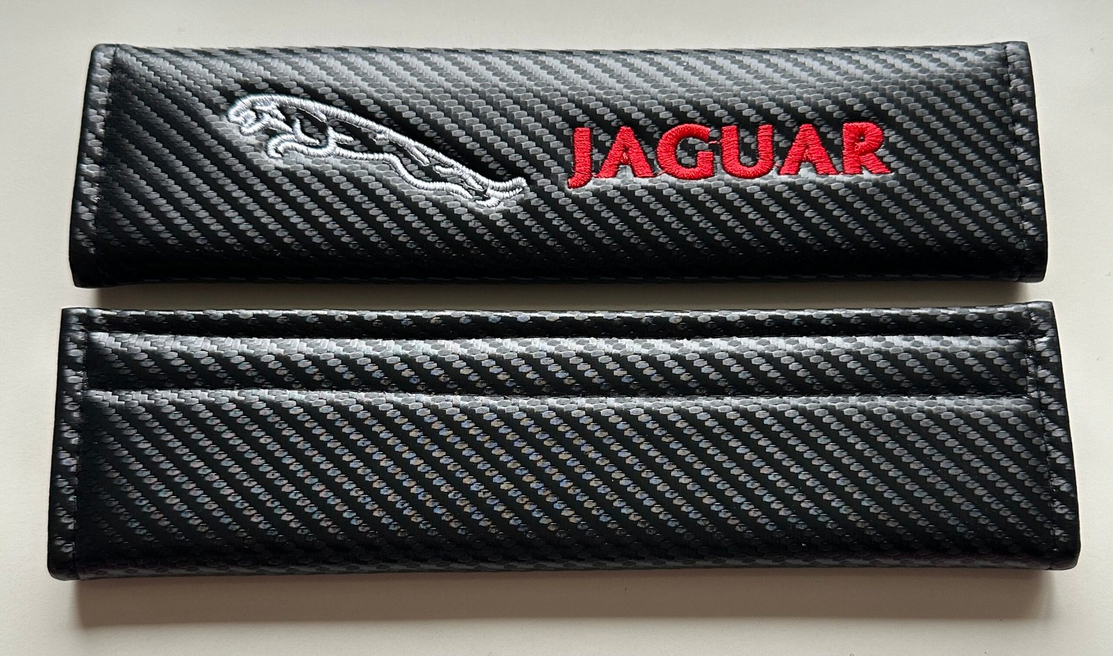 2 pcs Black Jaguar Car Styling Safety Belt Cover Protection Shoulder Pad Cushion Harness Pad - Image 3