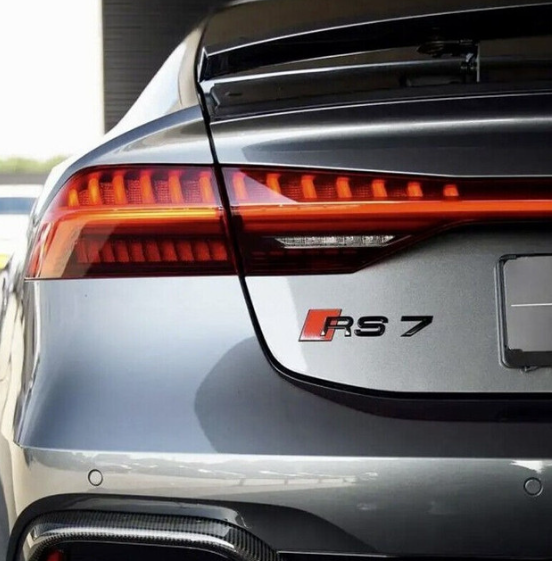 1 pcs Black Audi RS7 Metal Emblem Sticker - Image 3