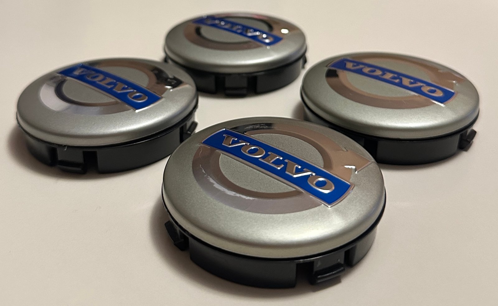 4 pcs (Set) 64mm - 2.52inch Silver Volvo Wheel Center Hub Caps (3546923) - Image 3