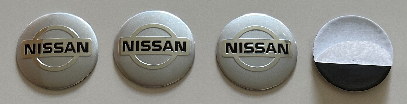 4 pcs (Set) 56mm - 2.20inch Silver Nissan Wheel Center Hub Caps Stickers - Image 5