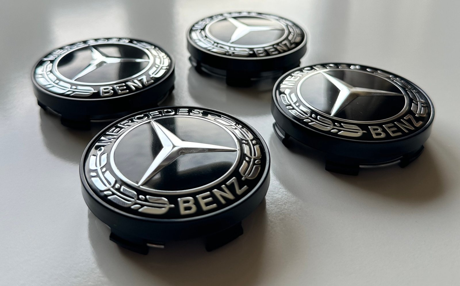 4 pcs (Set) 60mm - 2.36inch Black Mercedes Benz Wheel Center Hub Caps - Image 3