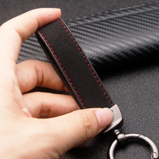 1 pcs High Quality Alcantara Porsche Keychain - Image 8