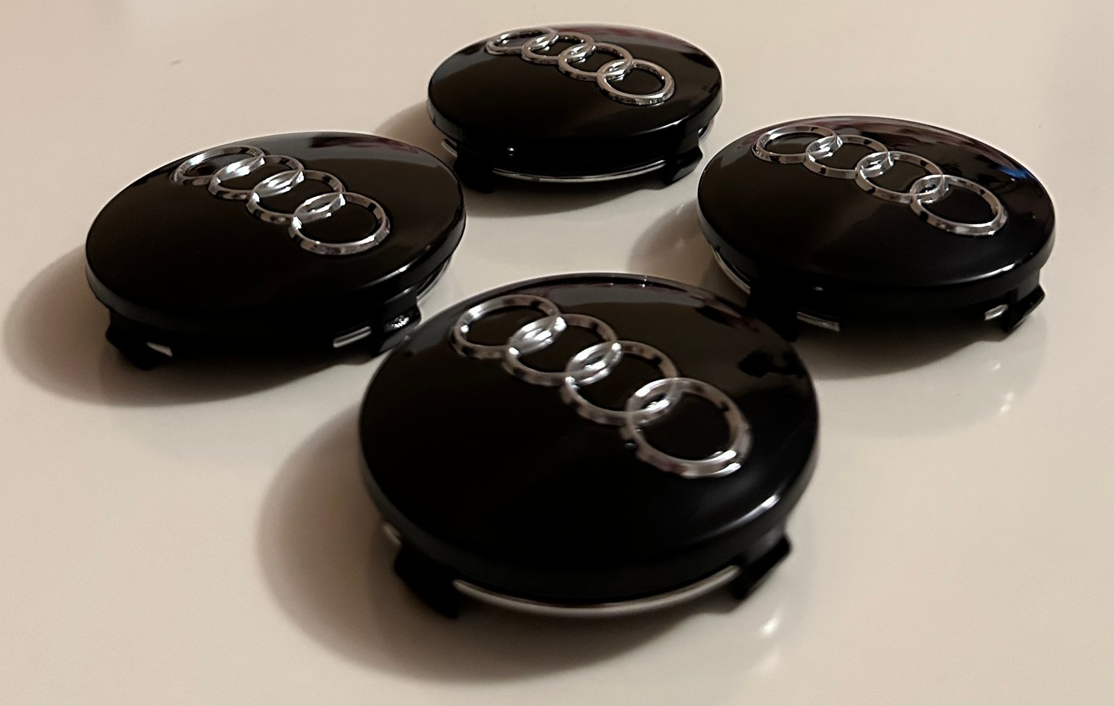 4 pcs (Set) 60mm - 2.36inch Black Audi Wheel Center Hub Caps (4B0601170) - Image 3