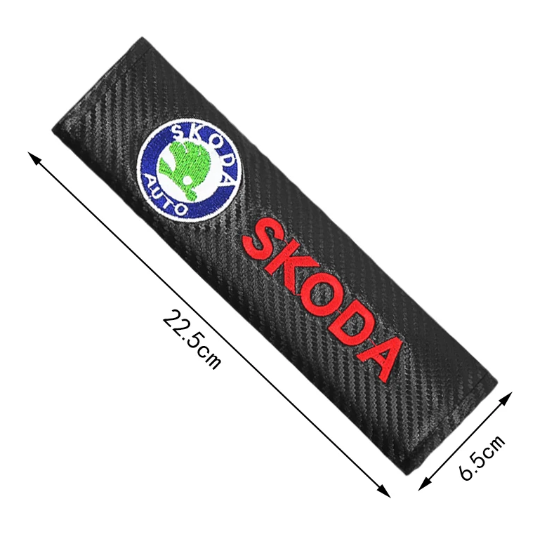 2 pcs Skoda Car Styling Safety Belt Cover Protection Shoulder Pad Cushion Harness Pad - Image 3
