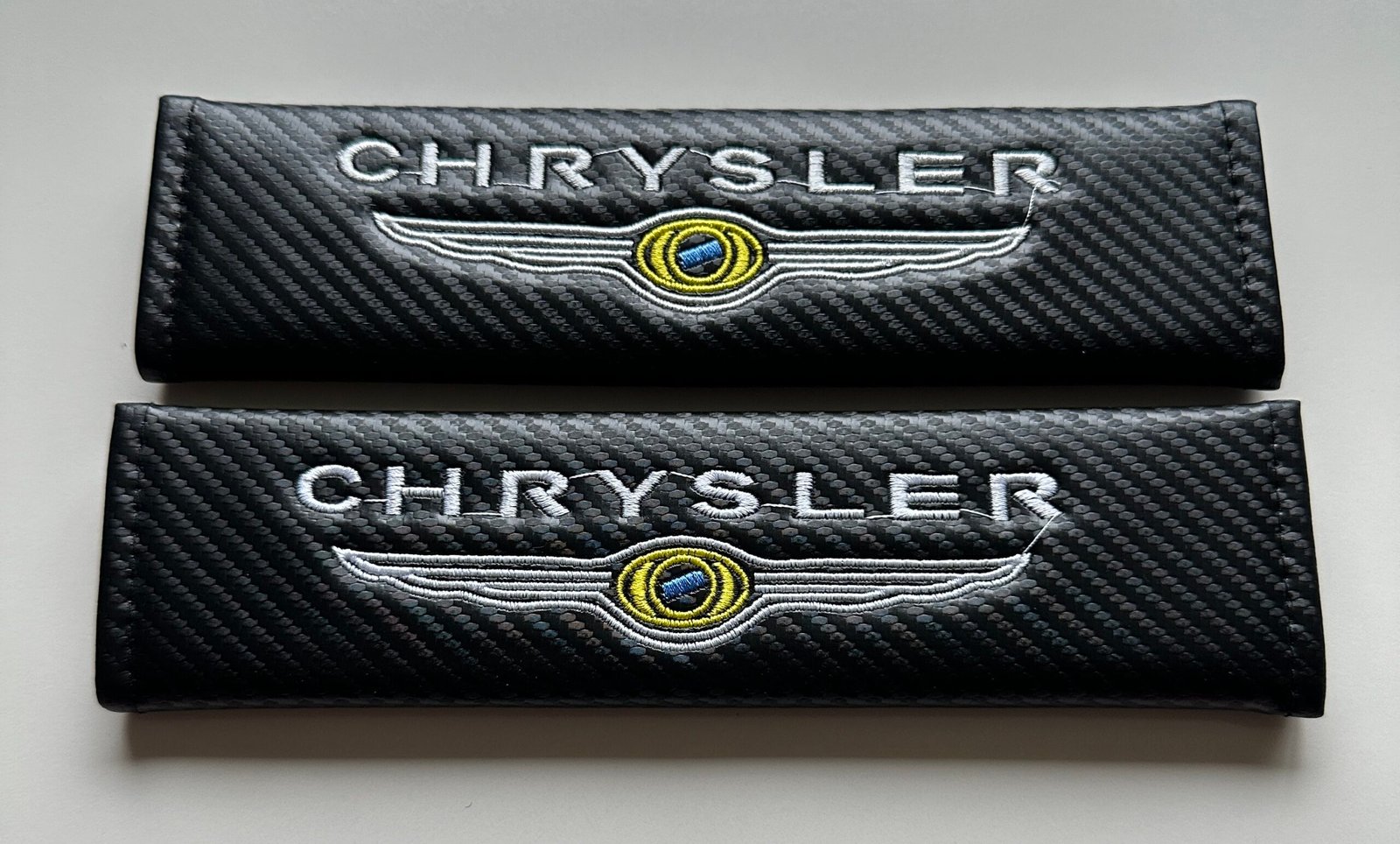 2 pcs Black Chrysler Car Styling Safety Belt Cover Protection Shoulder Pad Cushion Harness Pad