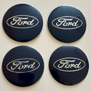 4 pcs (Set) 56mm - 2.20inch Dark Blue Ford Wheel Center Hub Caps Stickers