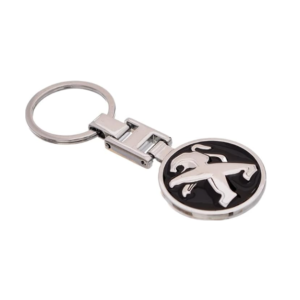 1 pcs High Quality Black Peugeot Metal Keychain