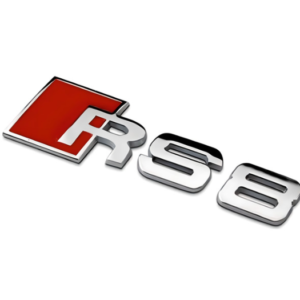 1 pcs Silver Audi RS8 Metal Emblem Sticker