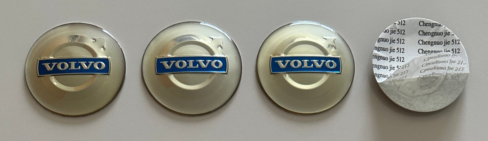 4 pcs (Set) 65mm - 2.56inch Silver Volvo Wheel Center Hub Caps Stickers - Image 5