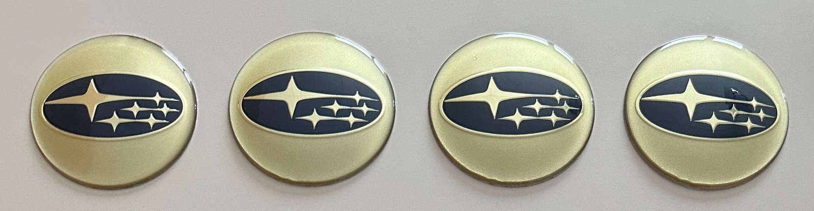 4 pcs (Set) 65mm - 2.56inch Silver Subaru Wheel Center Hub Caps Stickers - Image 4
