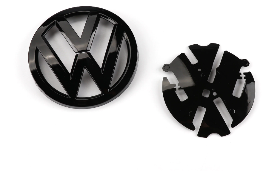 2 pcs Front & Back (Set) Volkswagen Glossy Black Front Grill Badge + Rear Trunk Lid Emblem Logo for Golf MK7 - Image 4