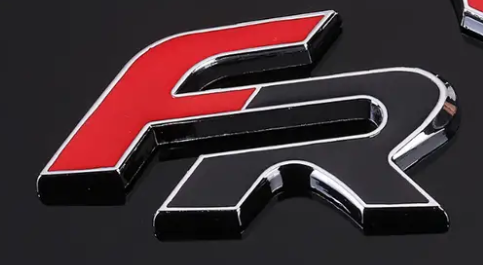 1 pcs Black & Red Seat FR Metal Emblem Sticker - Image 2