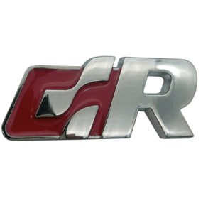 1 pcs Silver & Red Volkswagen GR Emblem Sticker Metal