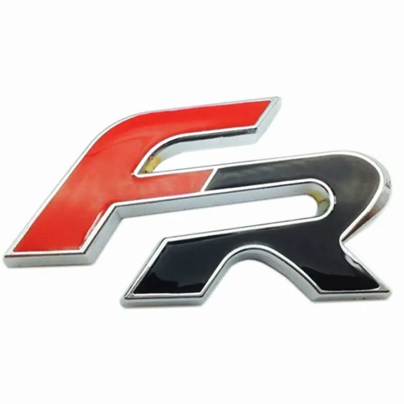 1 pcs Black & Red Seat FR Metal Emblem Sticker