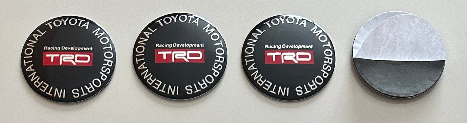 4 pcs (Set) 56mm - 2.20inch Black Toyota TRD Wheel Center Hub Caps Stickers - Image 5