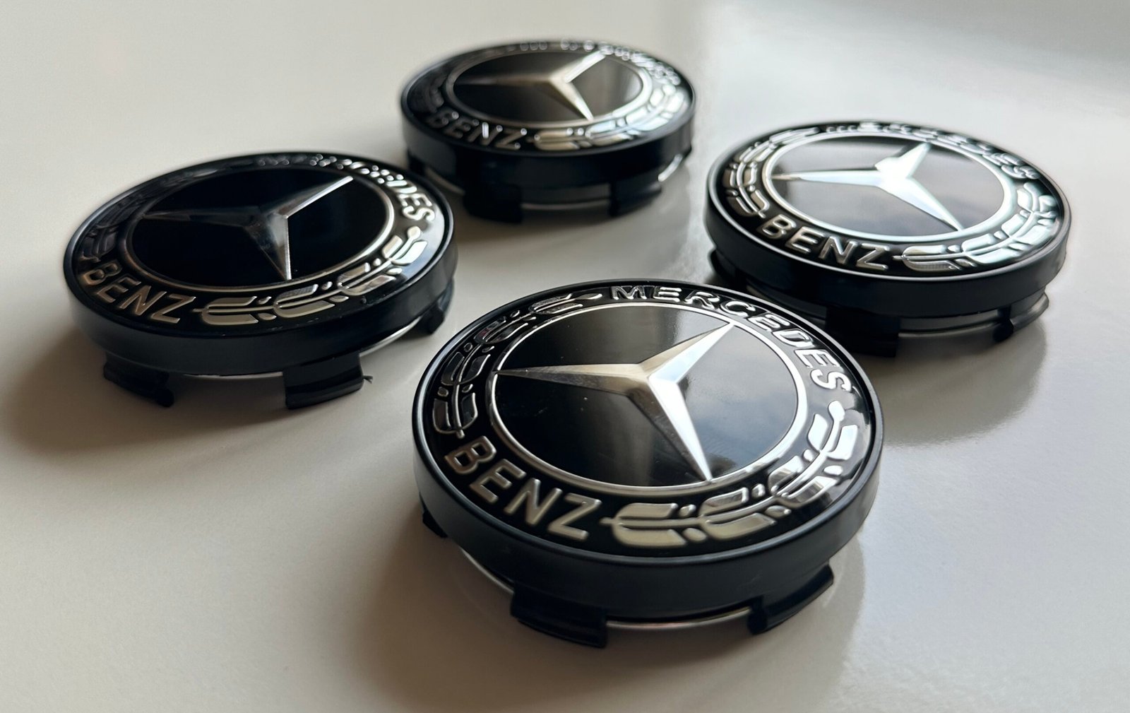 4 pcs (Set) 60mm - 2.36inch Black Mercedes Benz Wheel Center Hub Caps - Image 2