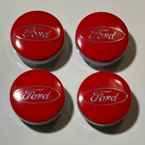 4 pcs (Set) 54mm - 2.13inch Red Ford Wheel Center Hub Caps