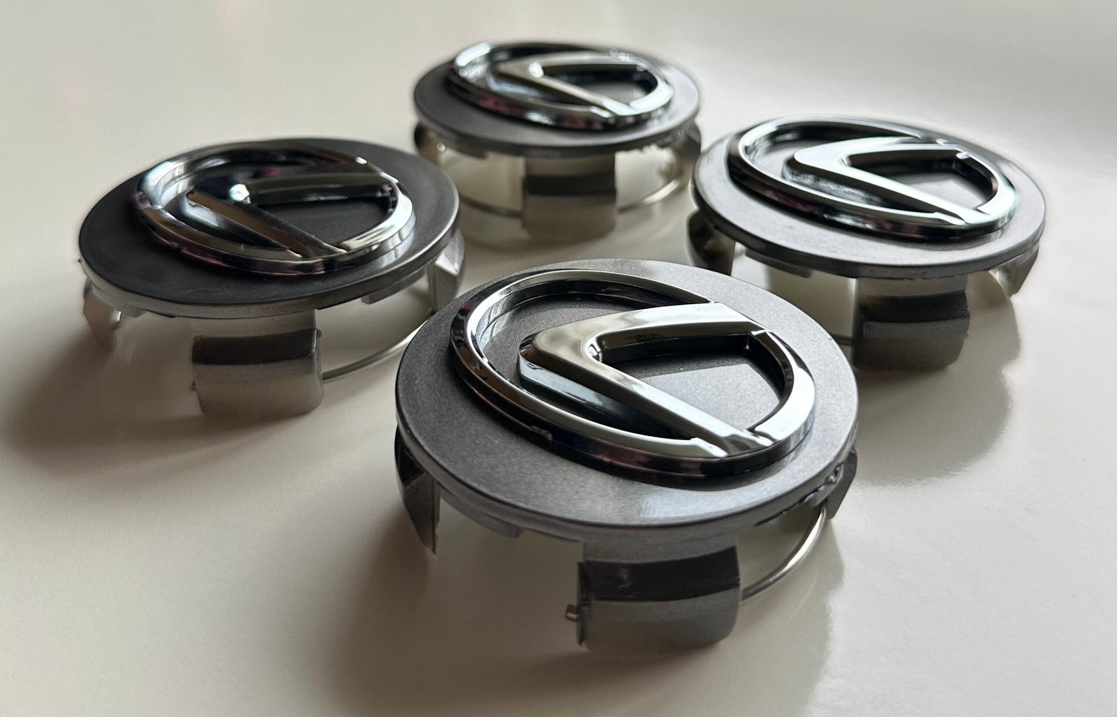 4 pcs (Set) 62mm - 2.44inch Gray Lexus Wheel Center Hub Caps - Image 3
