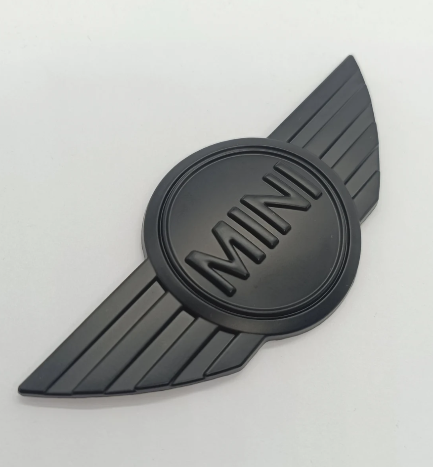 1 pcs Black Matte 3D Mini Cooper Metal Emblem Sticker for Hood & Trunk - Image 3