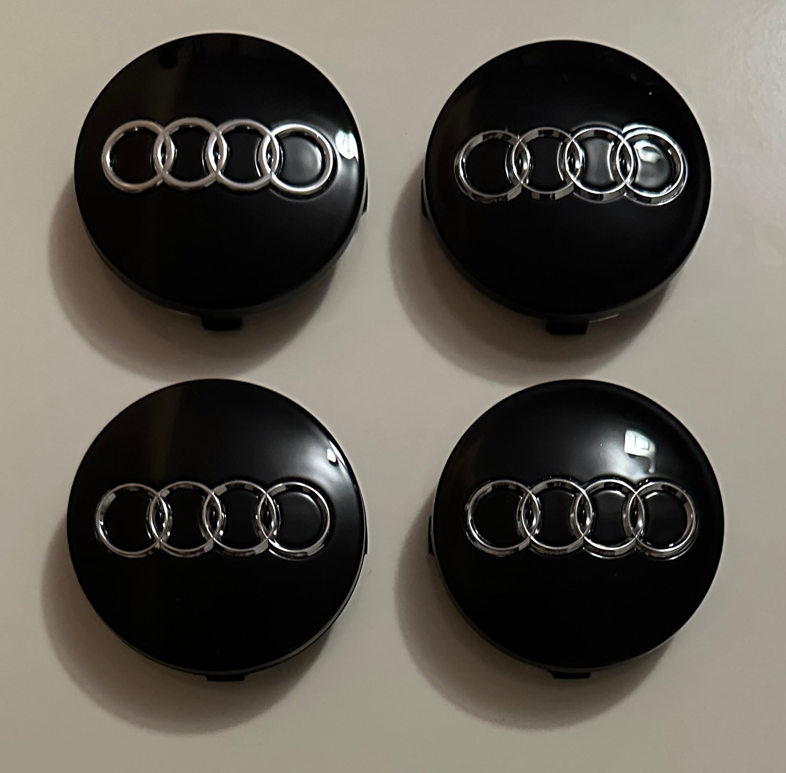 4 pcs (Set) 60mm - 2.36inch Black Audi Wheel Center Hub Caps (4B0601170)