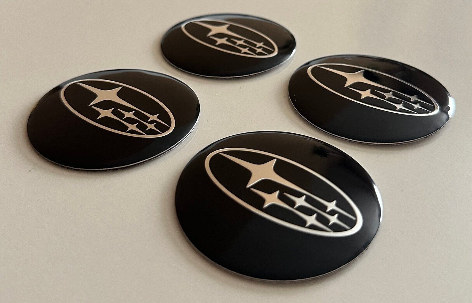 4 pcs (Set) 56mm - 2.20inch Black Subaru Wheel Center Hub Caps Stickers - Image 3