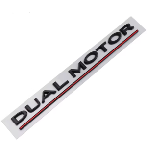 1 pcs Black & Red Tesla Dual Motor Emblem for Tesla Model X S 3 Y