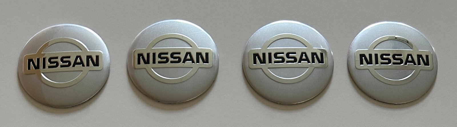 4 pcs (Set) 56mm - 2.20inch Silver Nissan Wheel Center Hub Caps Stickers - Image 4