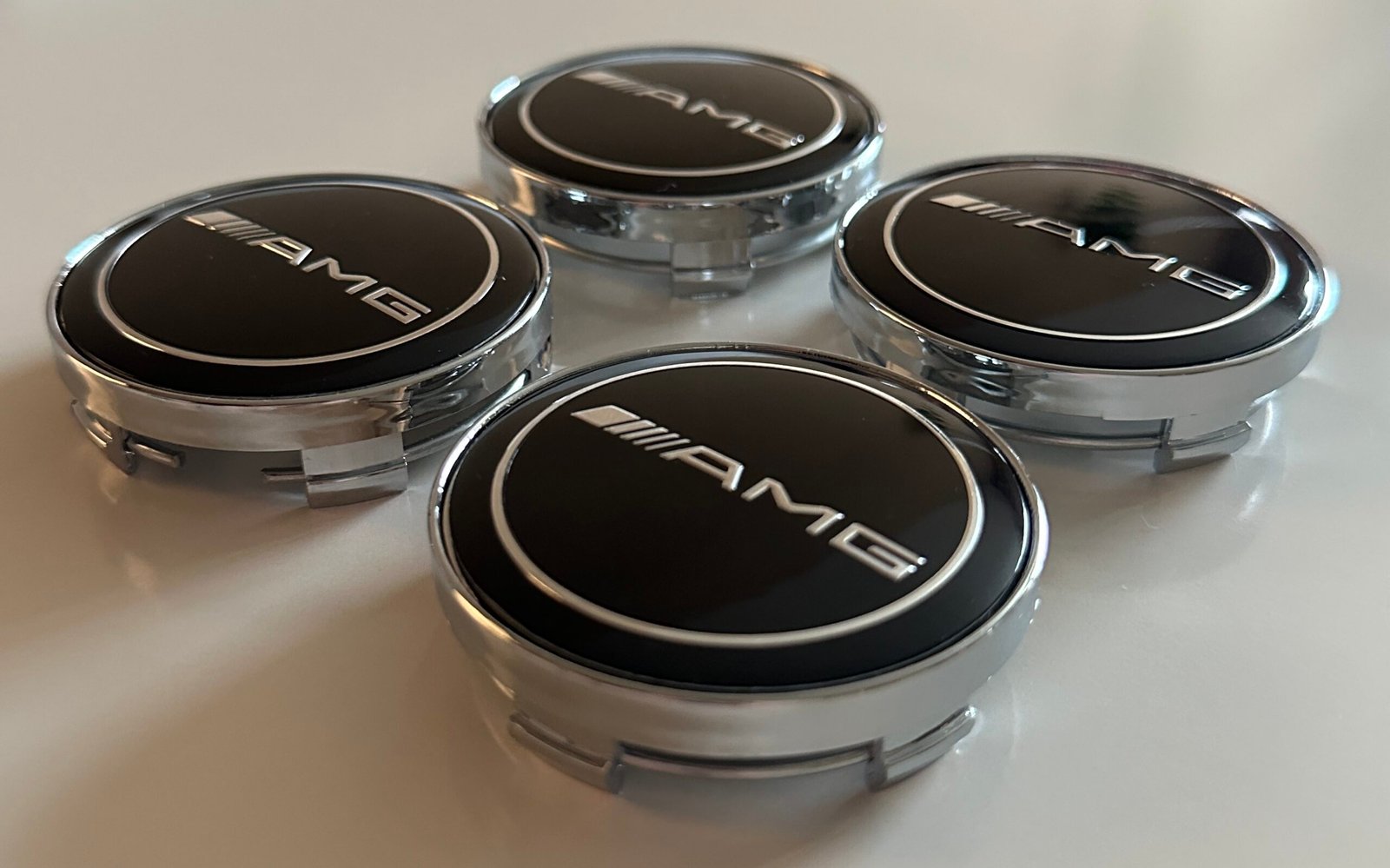 4 pcs (Set) 60mm - 2.36inch Black AMG Wheel Center Hub Caps - Image 3