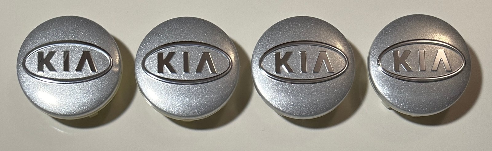 4 pcs (Set) 58mm - 2.28inch Silver KIA Wheel Center Hub Caps - Image 4