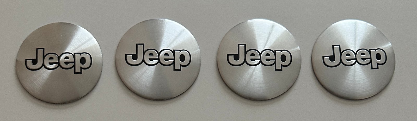 4 pcs (Set) 56mm - 2.20inch Silver Jeep Wheel Center Hub Caps Stickers - Image 4