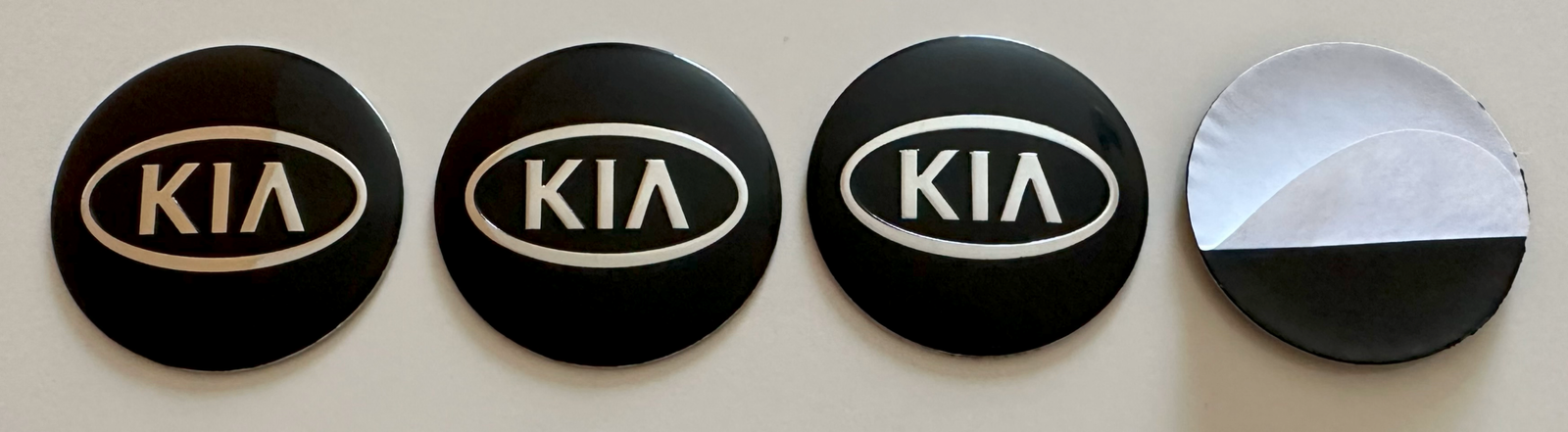 4 pcs (Set) 56mm - 2.20inch Black Kia Wheel Center Hub Caps Stickers - Image 6
