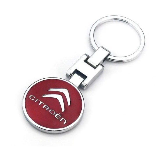 1 pcs High Quality Red Citroen Metal Keychain