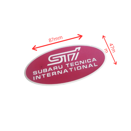1 pcs Pink Subaru STI Emblem Sticker Metal - Image 3