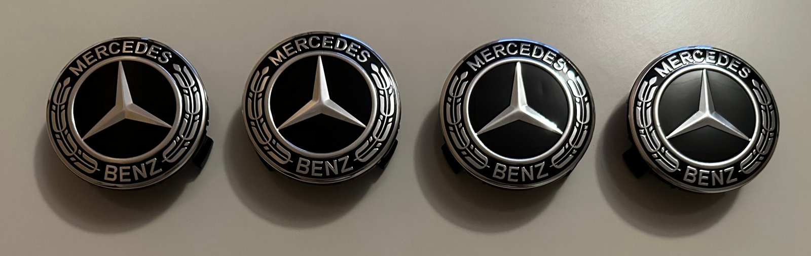 4 pcs (Set) 75mm - 2.95inch Black Mercedes Benz Wheel Center Hub Caps - Image 4