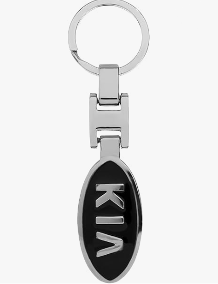1 pcs High Quality Black KIA Metal Keychain