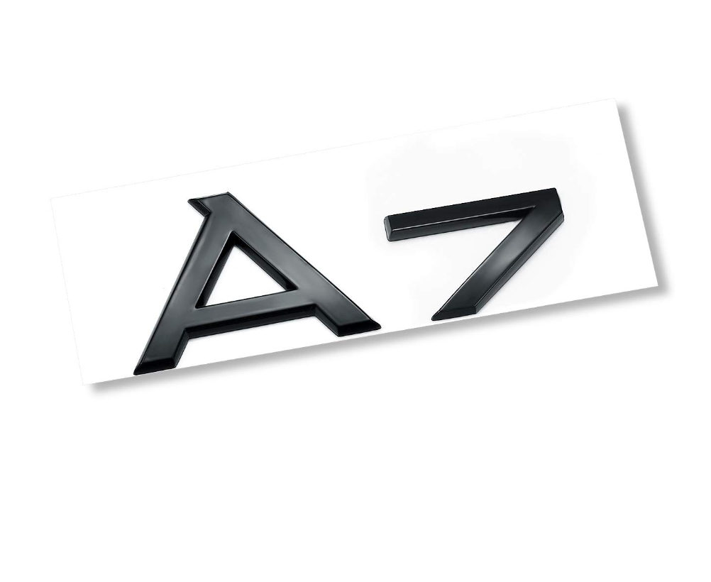 1 pcs Glossy Black Audi A7 Emblem Sticker - Image 2
