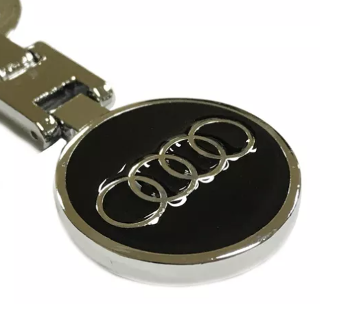 1 pcs Black High Quality Audi Metal Keychain - Image 3