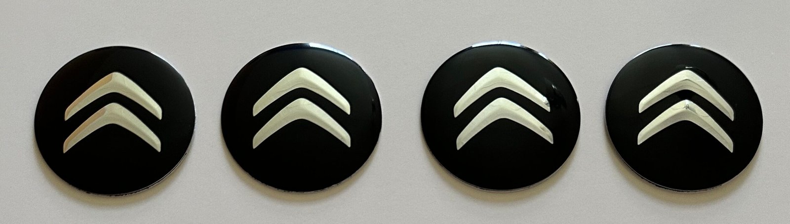 4 pcs (Set) 56mm - 2.20inch Black Citroen Wheel Center Hub Caps Stickers - Image 4