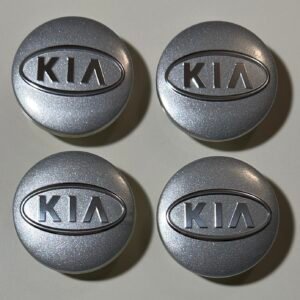 4 pcs (Set) 58mm - 2.28inch Silver KIA Wheel Center Hub Caps