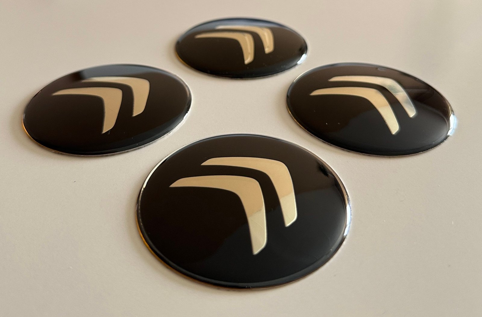 4 pcs (Set) 65mm - 2.56inch Black Citroen Wheel Center Hub Caps Stickers - Image 3