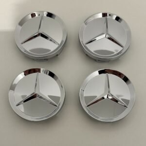 4 pcs (Set) 64mm - 2.52inch Glossy Silver Mercedes Benz Wheel Center Hub Caps