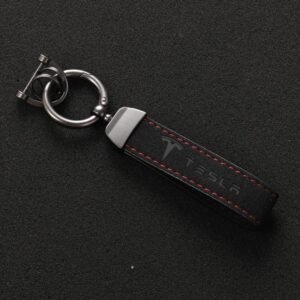 1 pcs High Quality Alcantara Tesla Keychain