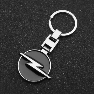 1 pcs High Quality Black Opel Metal Keychain