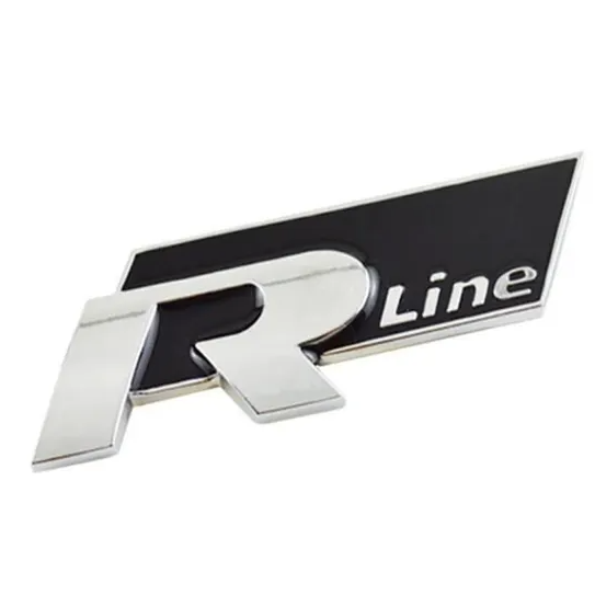 1 pcs Black Volkswagen R Line Metal Emblem Sticker