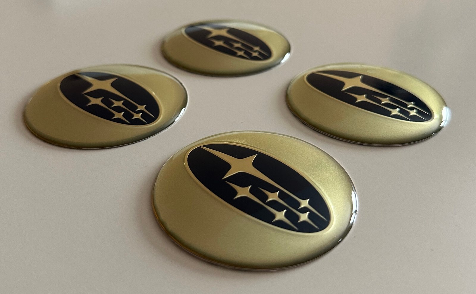 4 pcs (Set) 65mm - 2.56inch Silver Subaru Wheel Center Hub Caps Stickers - Image 3